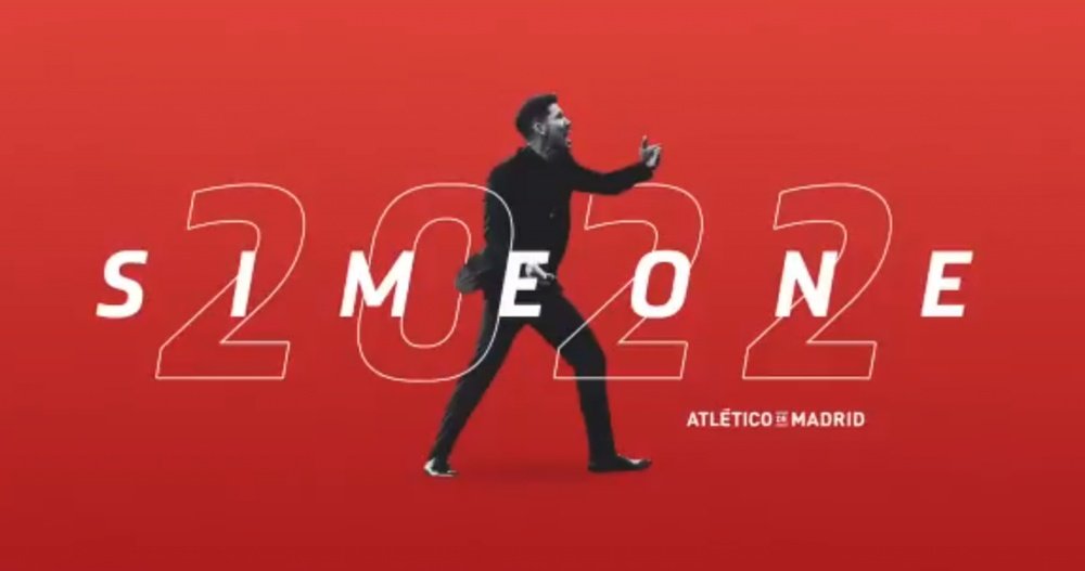 Atlético de Madrid renova com Simeone. AtléticodeMadrid