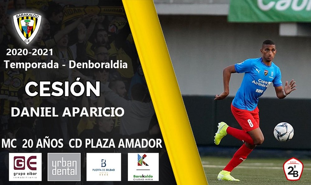 Daniel Aparicio, nuevo jugador del Barakaldo. Twitter/barakaoficial