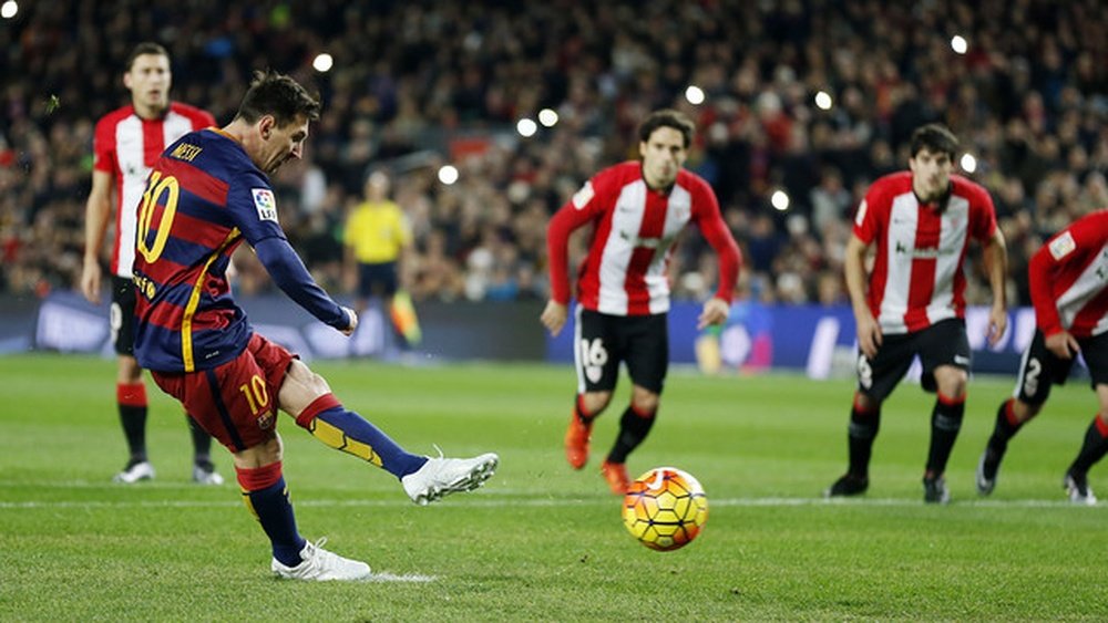 A cobrança de Messi contra o Leganés foi o quarto pênalti a favor do Barça na 16-17. FCBarcelona
