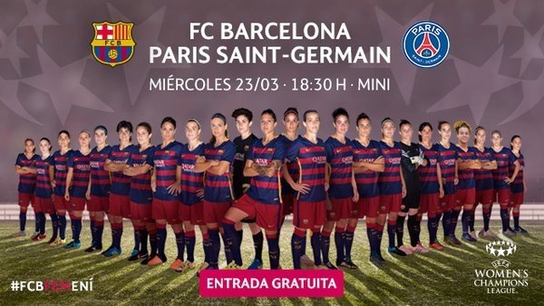 El Barça Femenino se enfrentará al PSG Femenino en el Miniestadi