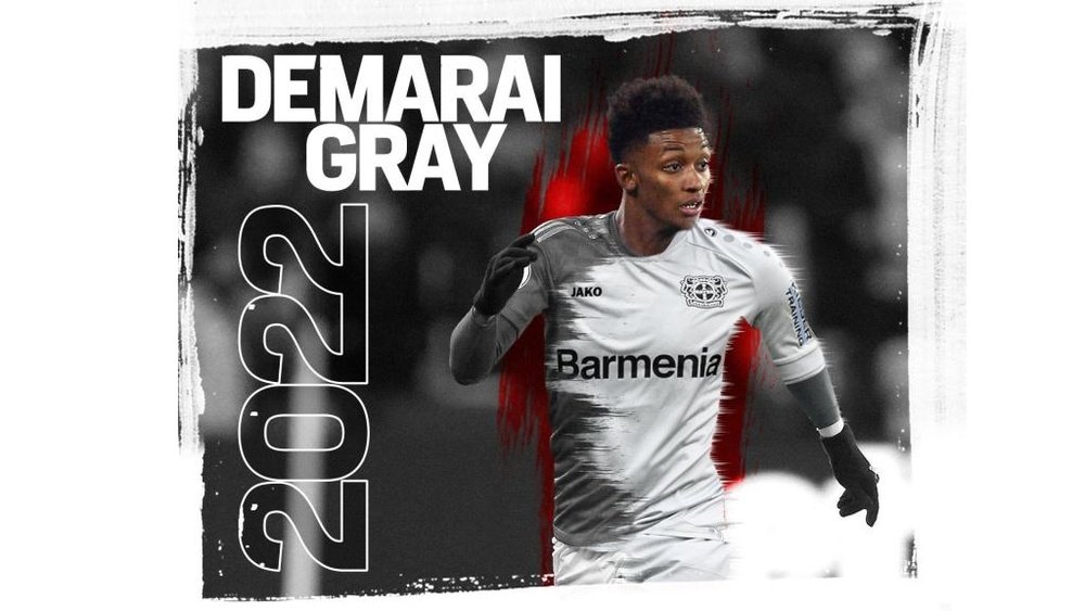 OFFICIEL : Gray signe au Bayer Leverkusen. Twitter/Bayer04Leverkusen