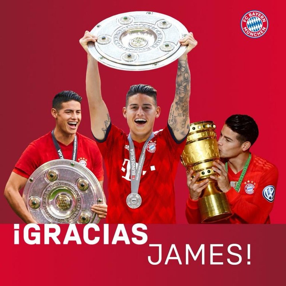 Bayern Munich have announced that James will leave the club. FCBayern