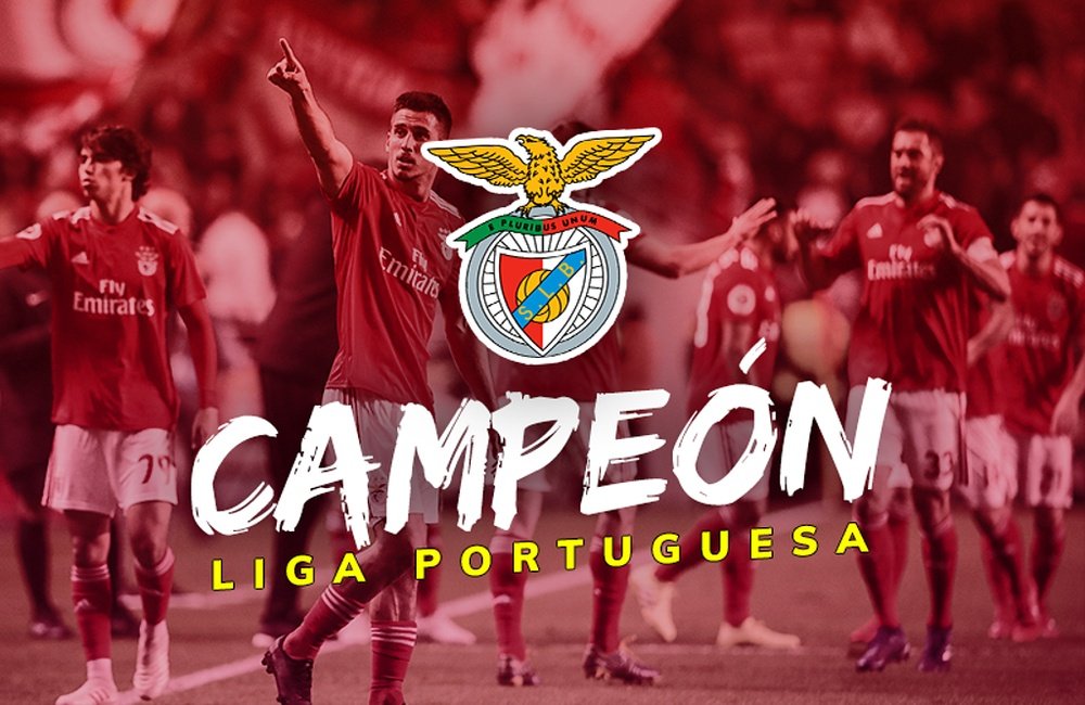 El Benfica, campeón de la Liga NOS 2018-19. BeSoccer