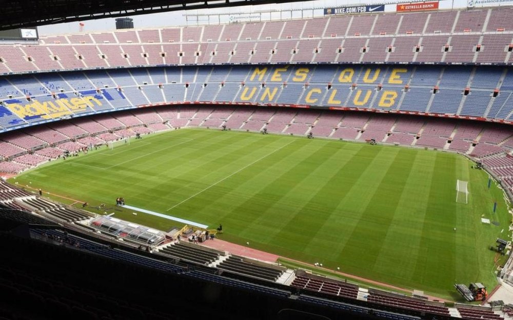El césped del Camp Nou, listo para el Gamper. FCBarcelona