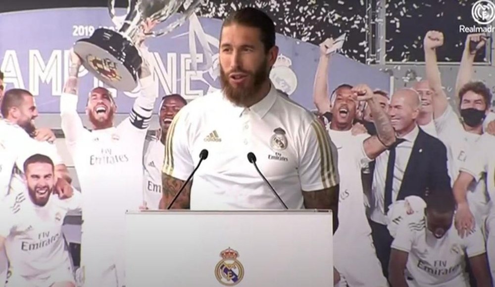Ramos said that Real Madrid would win more trophies. Captura/RealMadridTV