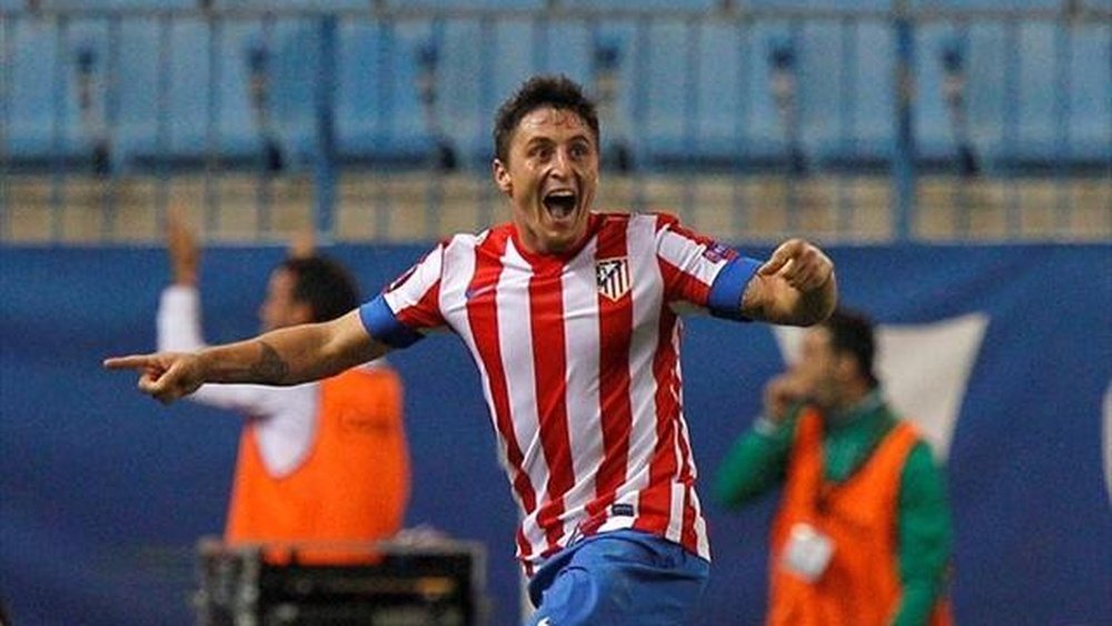 El Cebolla Rodríguez durante un encuentro con el Atlético de Madrid.