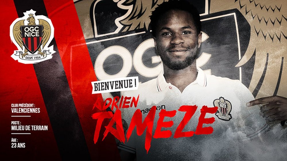 Adrien Tameze, nuevo jugador del Niza. OGCNice