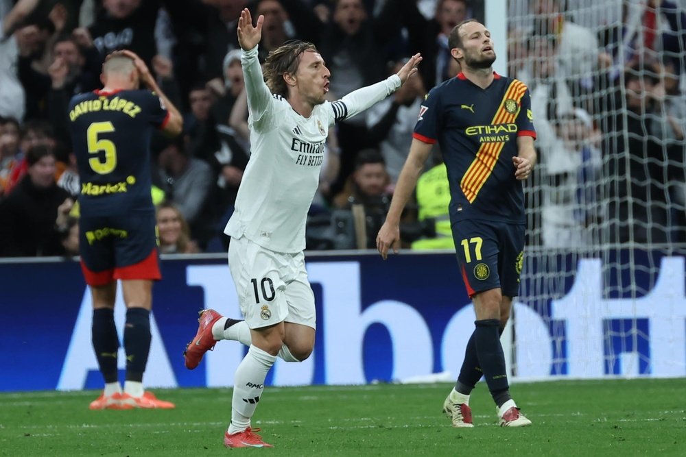 Modric opened the scoring for Real Madrid agaist Girona. EFE