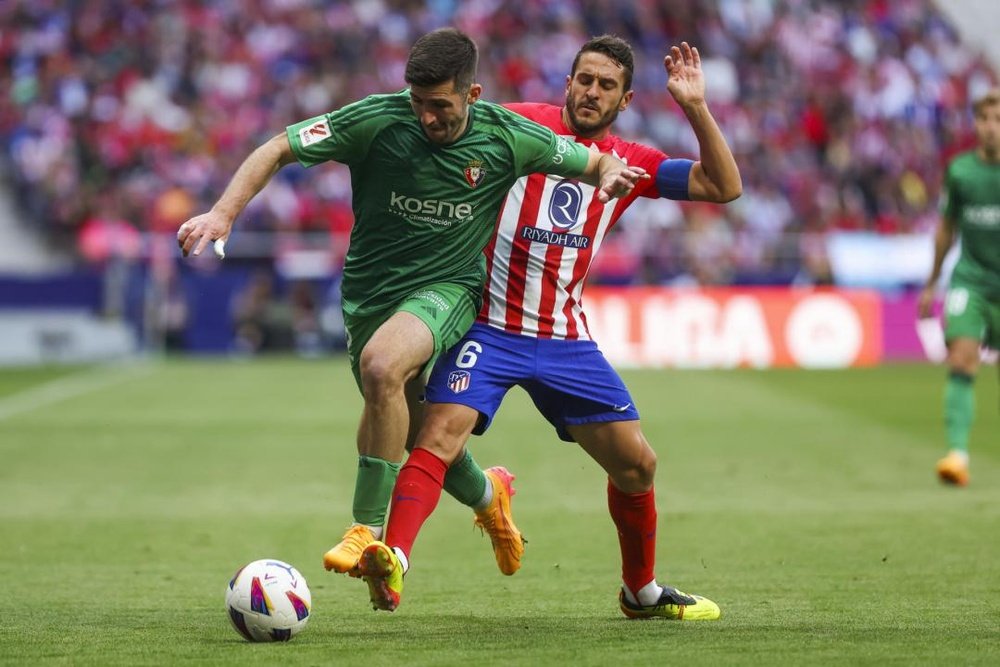 Koke addressed Atletico's crushing defeat against Osasuna at home. EFE