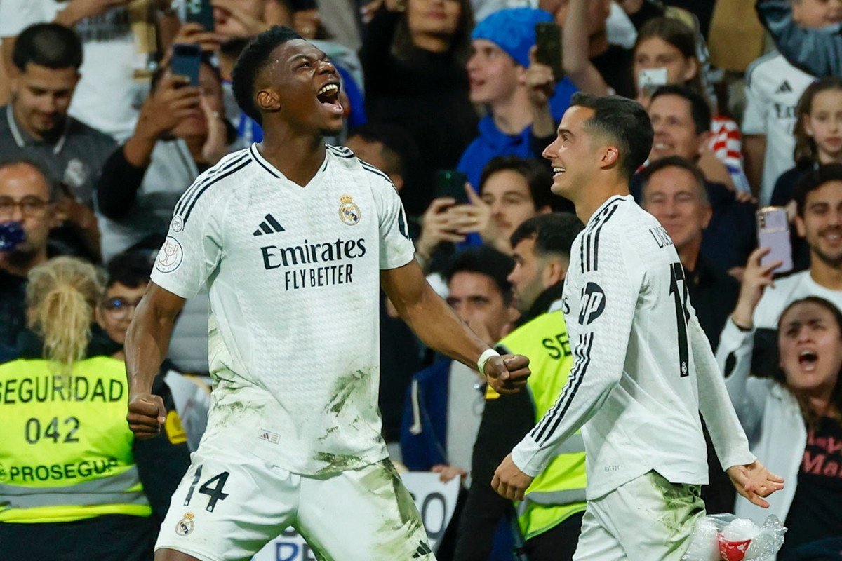 Aurélien Tchouaméni a marqué le troisième but du Real Madrid contre la Real Sociedad. EFE