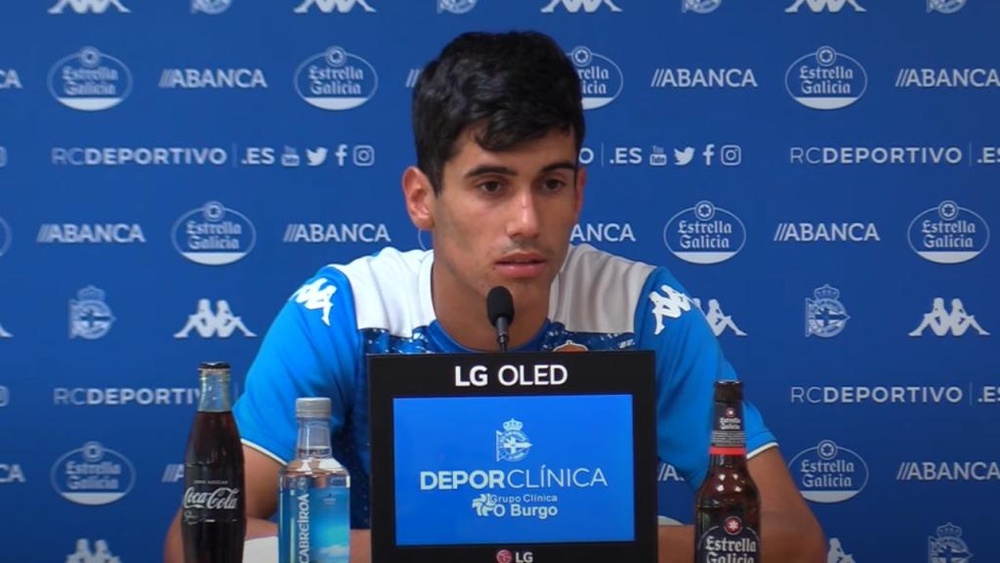 Diego Villares quiere renovar con el Deportivo. Captura/ RCDeportivo