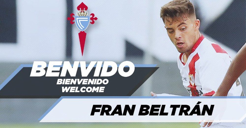 Fran Beltrán a dit au revoir au Rayo. Twitter/RCCelta