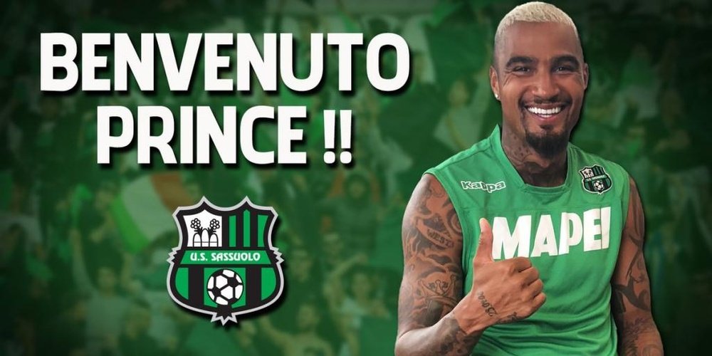 Kevin-Prince Boateng has played all around Europe. Twitter/SassuoloUS