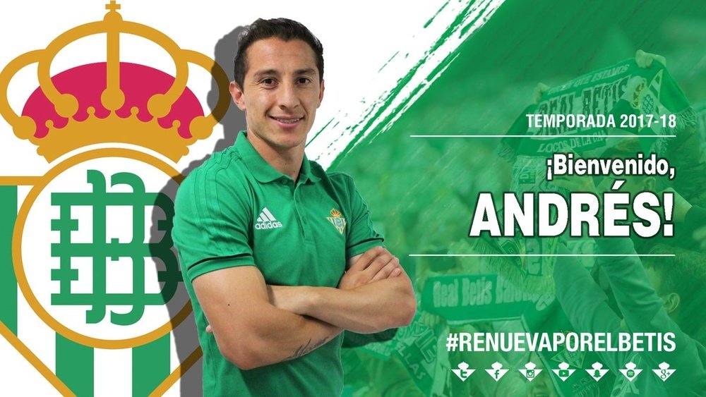 Andrés Guardado, nuevo jugador del Betis. RealBetis