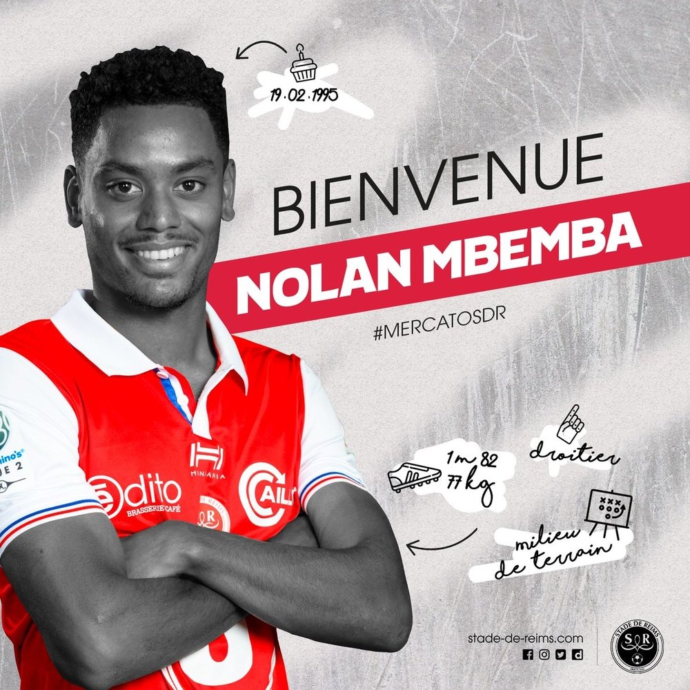 Nolan Mbemba, nuevo jugador del Reims. StadeDeReims