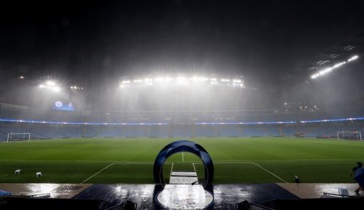 The pitch at the Etihad has been deemed unplayable. Twitter/ManCity