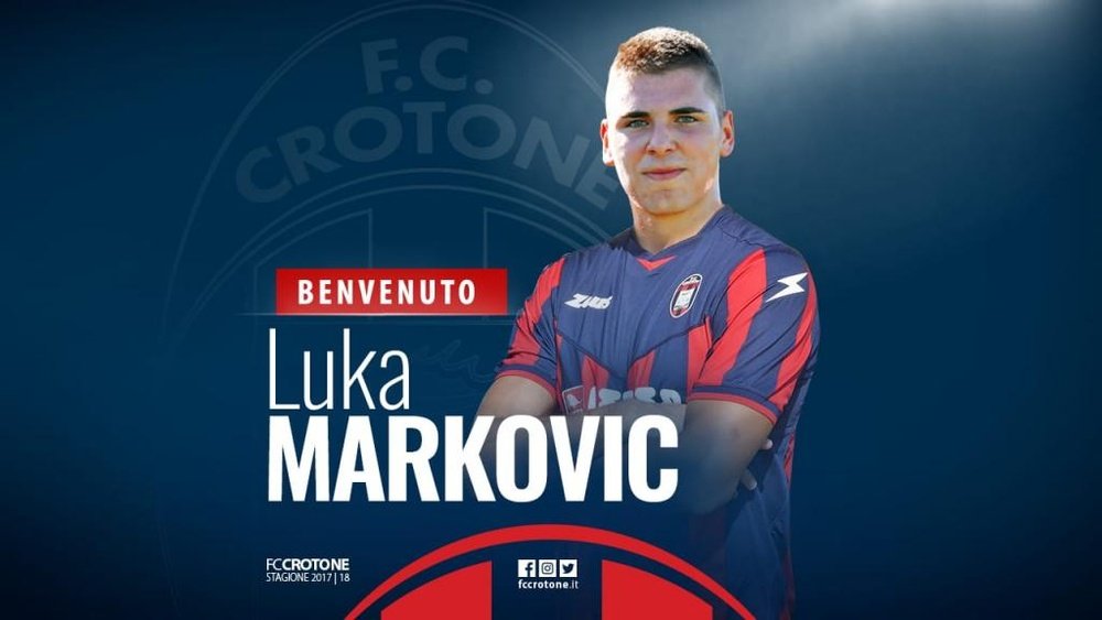 Luka Markovic se une a la difícil misión del Crotone. FCCrotone