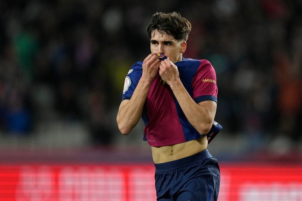 Le défenseur du FC Barcelone, Pau Cubarsí. EFE