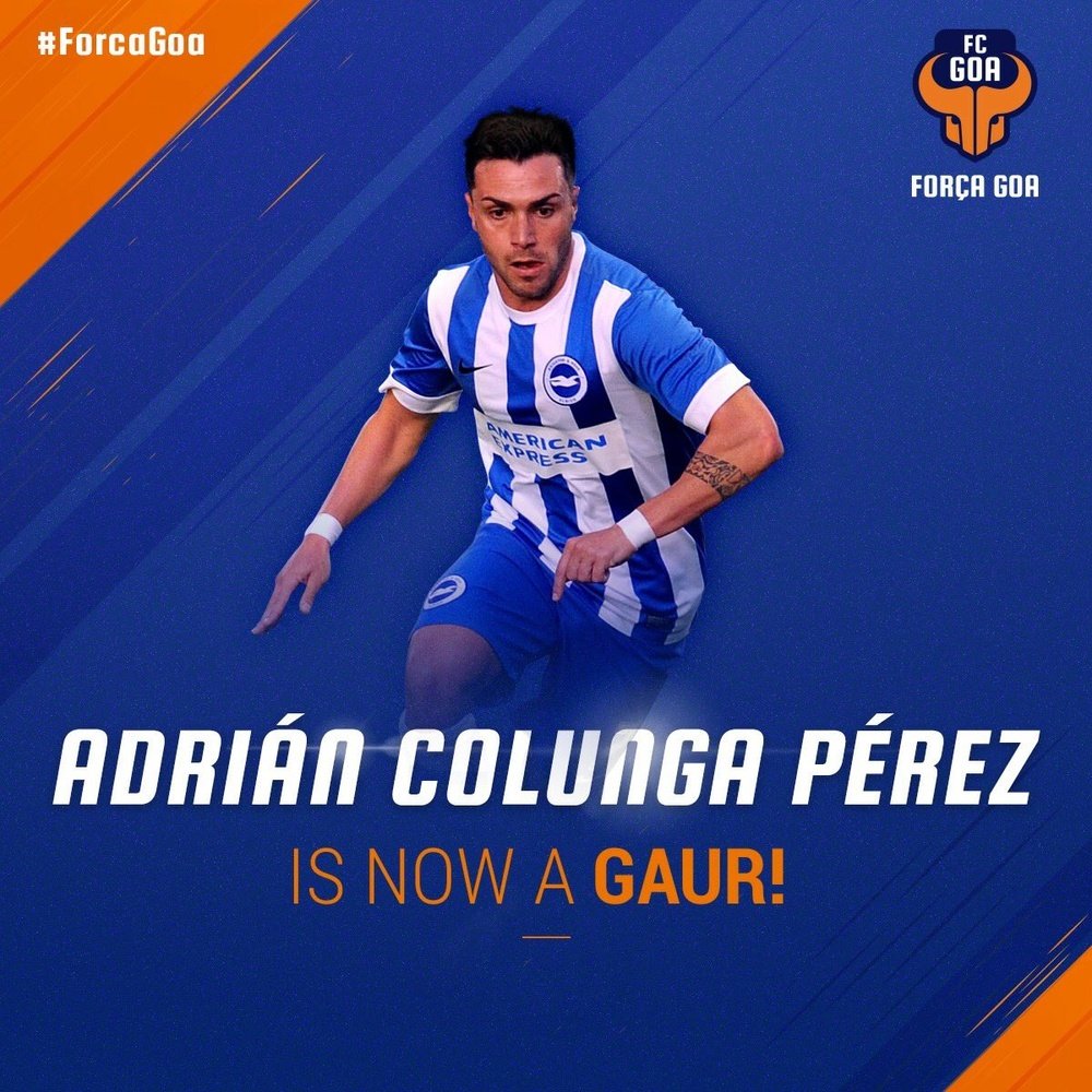Adrián Colunga, nuevo jugador del Goa. FCGoa