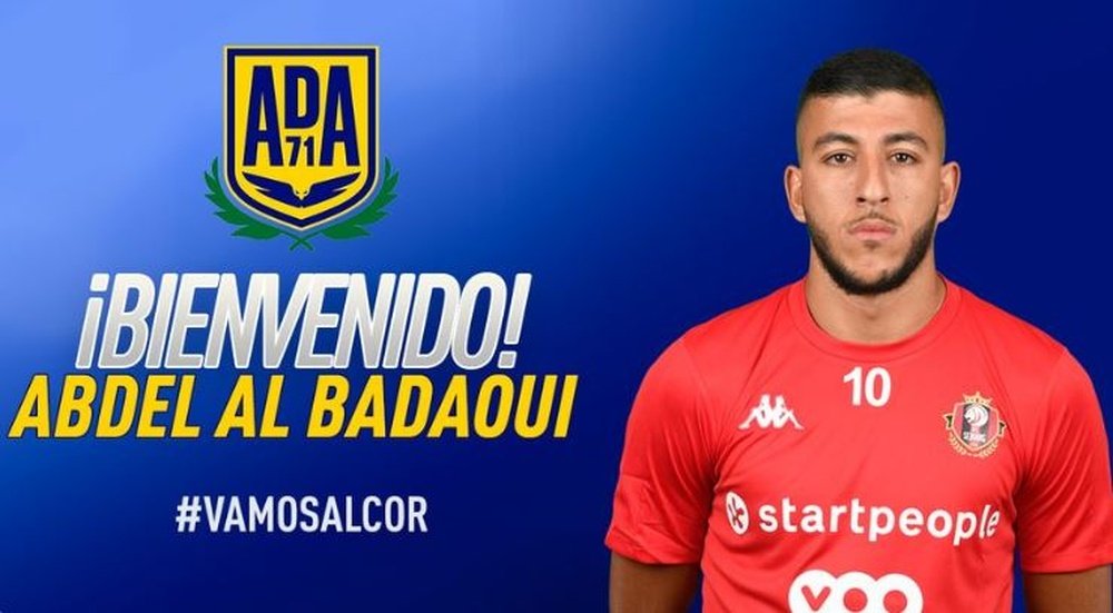 El delantero Al Badaoui llega procedente de la liga Belga. Twitter/AD_Alcorcon