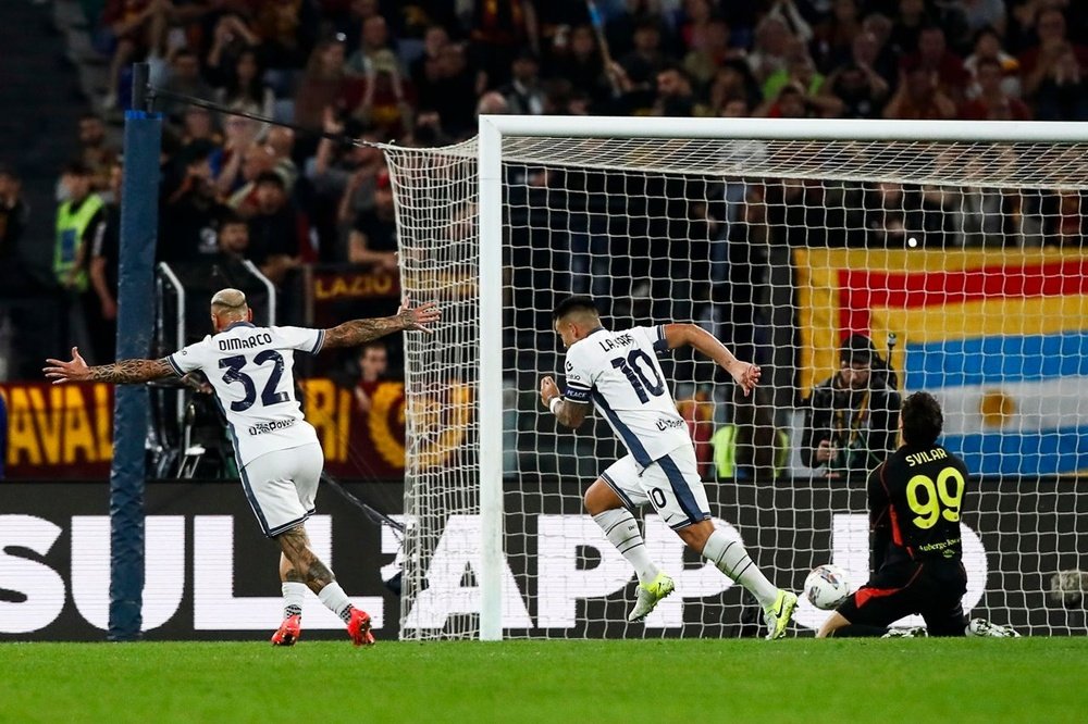Lautaro Martinez scored the only goal as Inter Milan beat Roma on Sunday. EFE
