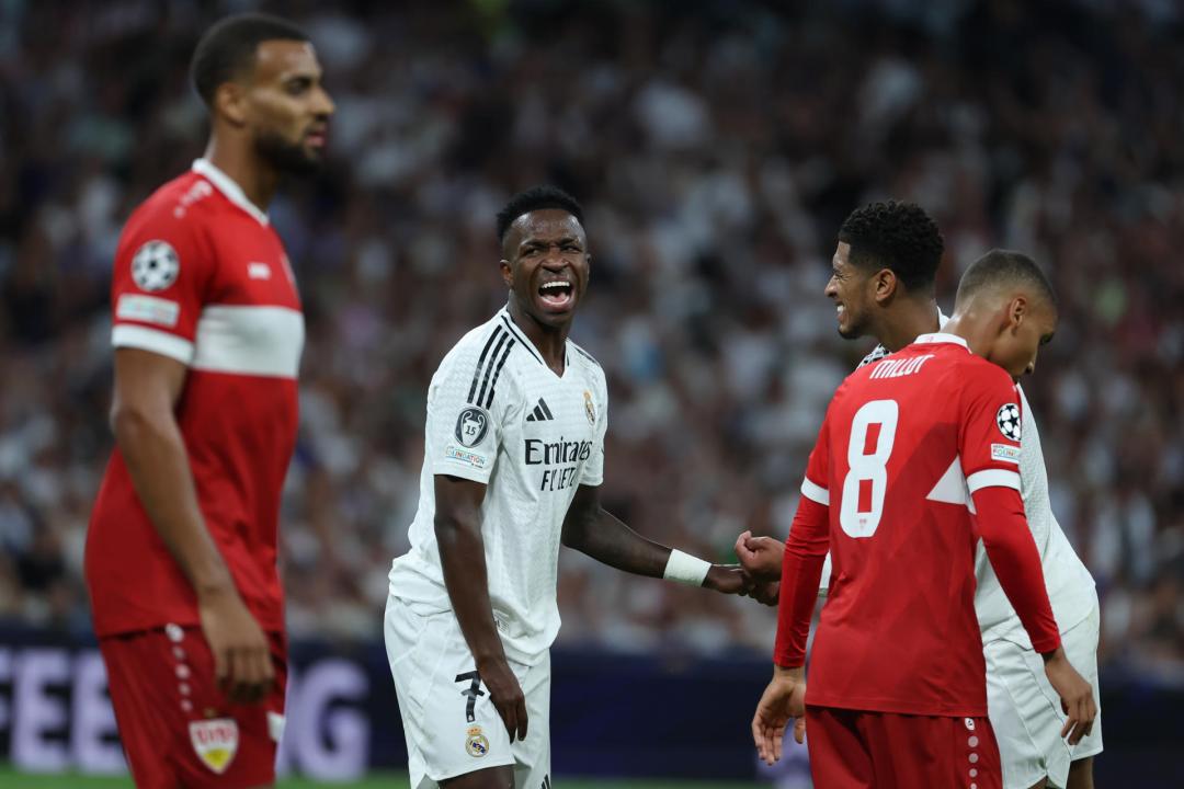 Vinicius, en el Madrid-Stuttgart
