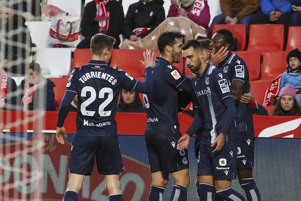 La Real Sociedad venció por 2-3 al Granada. EFE