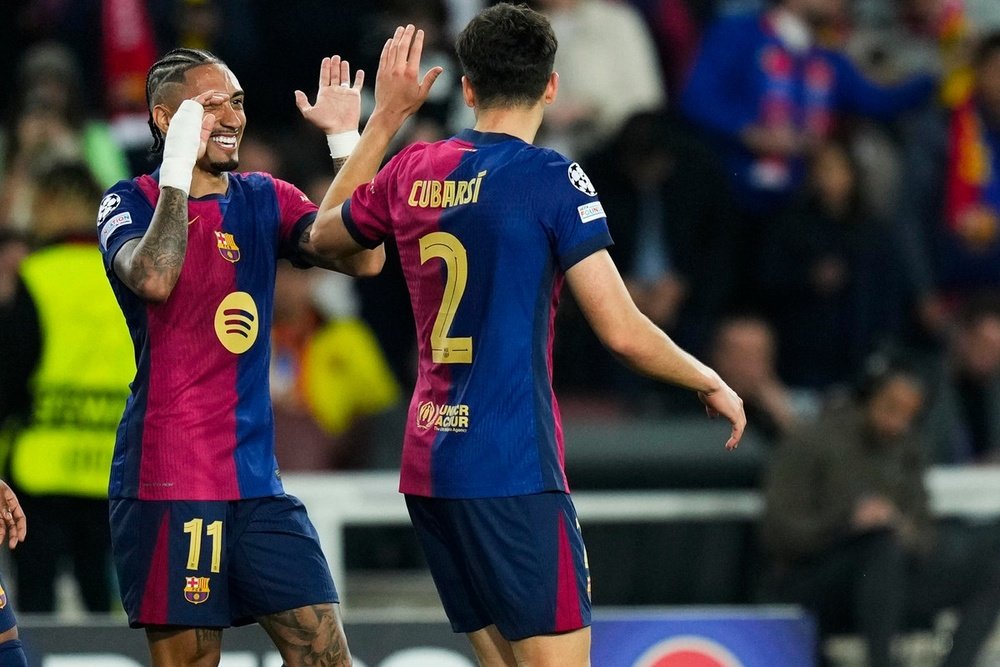 Raphinha a marqué un but et délivré deux passes dé contre Dortmund. EFE