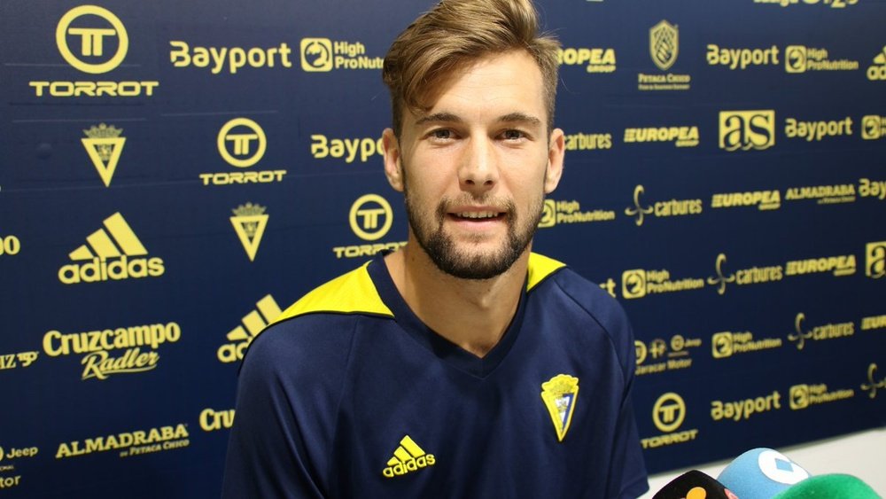 Carrillo anotó su segundo gol esta temporada, ante el Reus. CadizCF