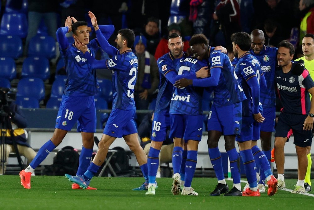El Getafe venció por la mínima al Espanyol. EFE