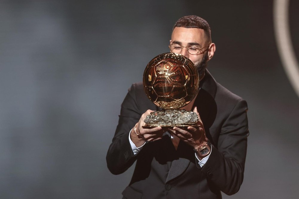 Karim Benzema élu Ballon d'Or 2022. EFE