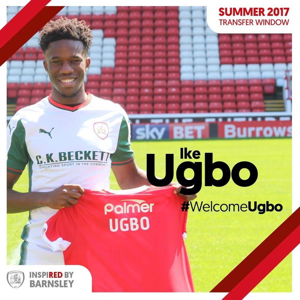 Ike Ugbo, nuevo jugador del Barnsley. BarnsleyFC