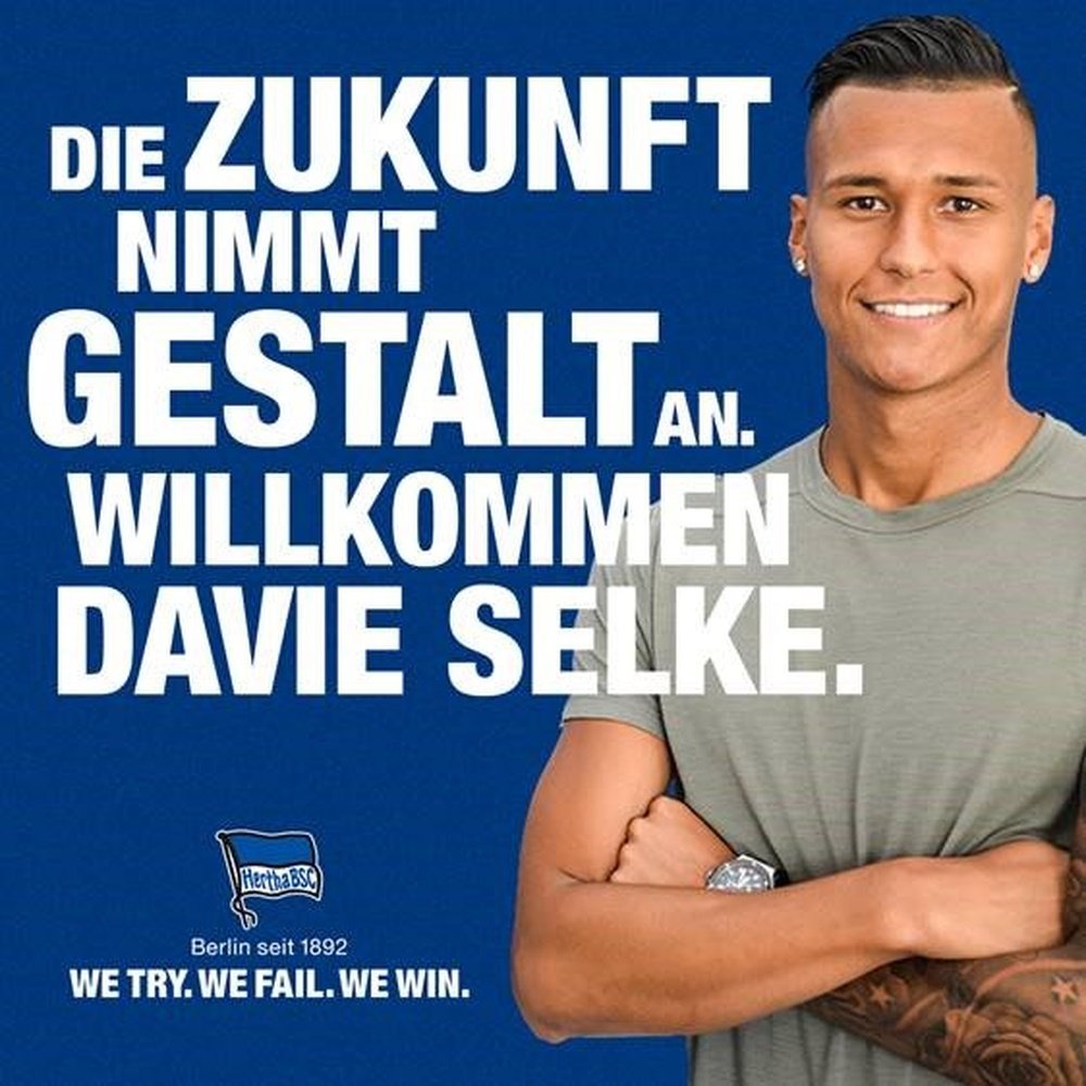 Davie Selke ya es nuevo jugador del Hertha. HerthaBSC
