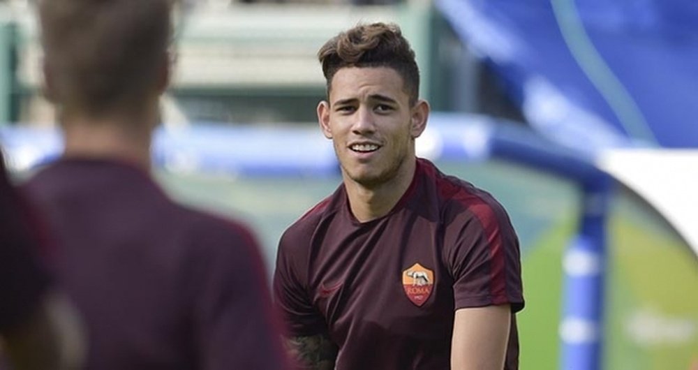 Sanabria in training with Roma. ASRoma