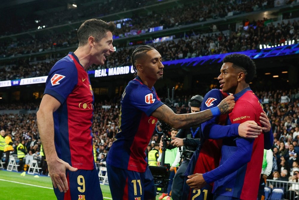 Robert Lewandowski scored a double for Barcelona on Saturday. EFE