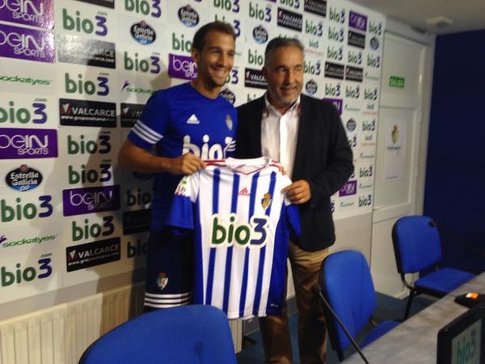 El delantero portugués de la Ponferradina David Caiado. SDPonferradinaSAD