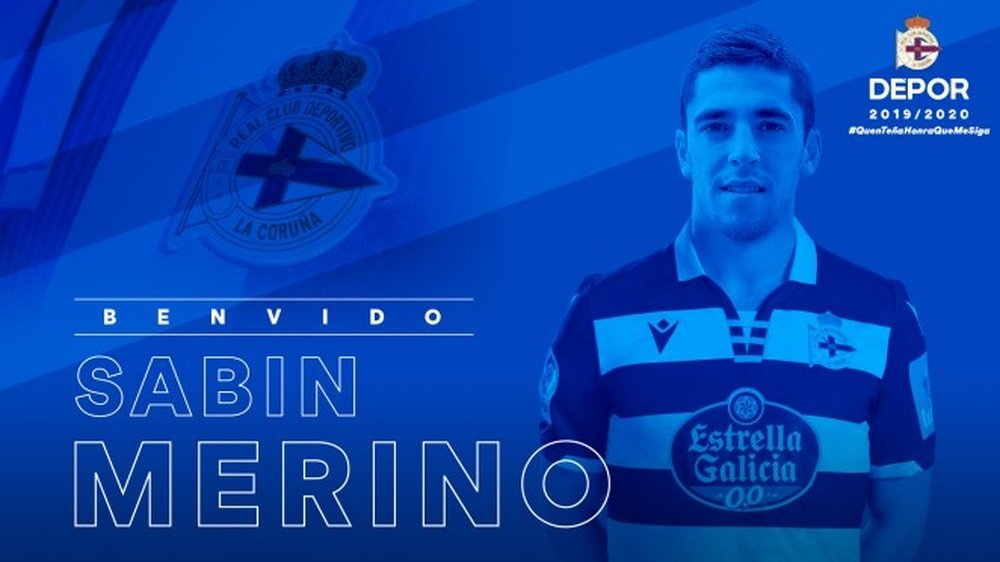 Sabin Merino fue anunciado de forma oficial por el Dépor. RCDeportivo