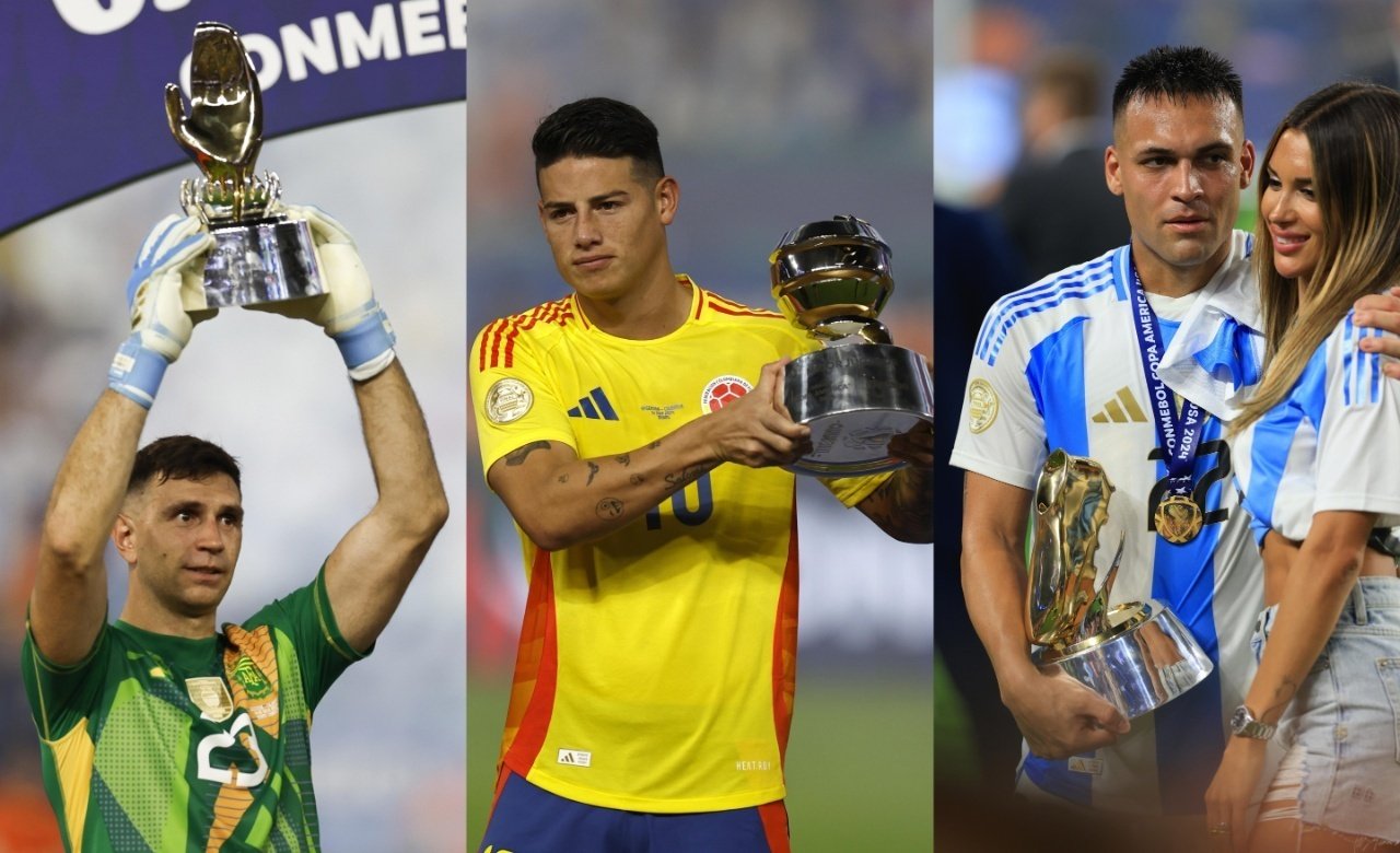 El Dibu, James y Lautaro, los premiados individuales de la Copa América