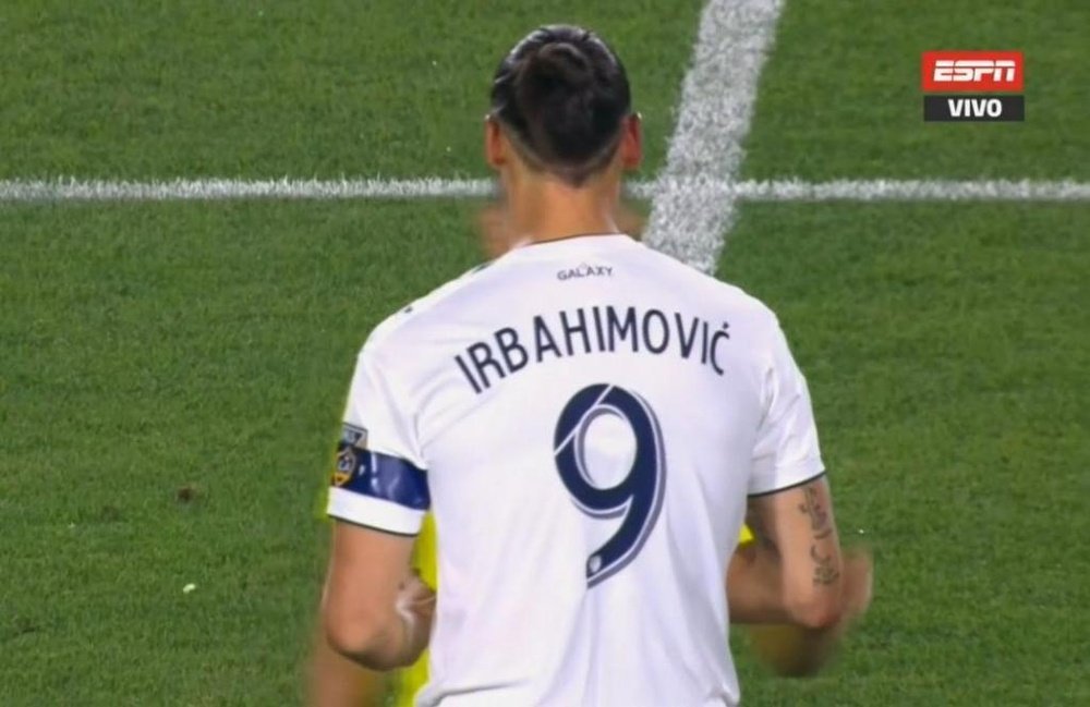 Le maillot de Zlatan Ibrahimovic. Capture/ESPN