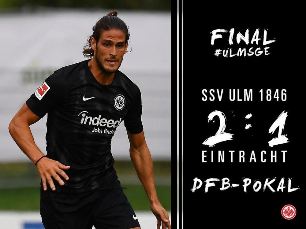 El modesto Ulm sorprendió al campeón. Twitter/Eintracht