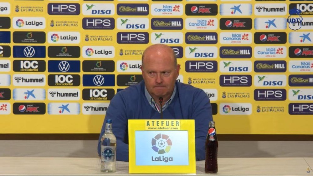 Pepe Mel dijo que aún tiene mucho que hablar con el club. Captura/UDLasPalmas