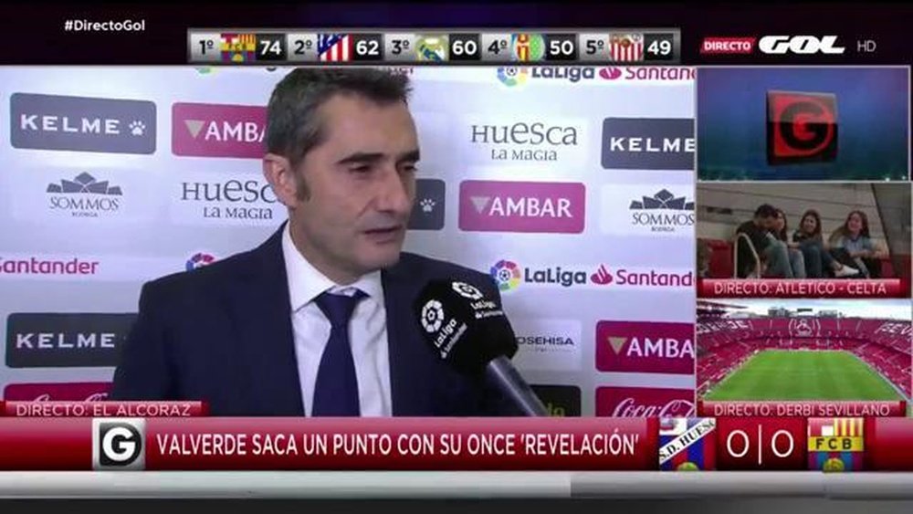 Valverde a expliqué son onze face à Huesca. GOL