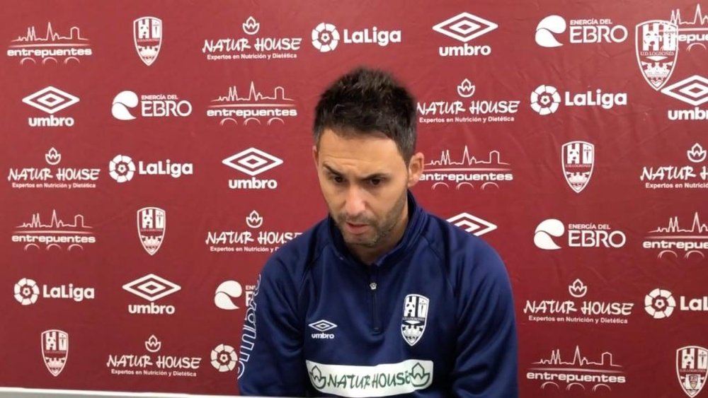 Sergio Rodríguez admite que se fueron tristes por la derrota. UDLogroñés