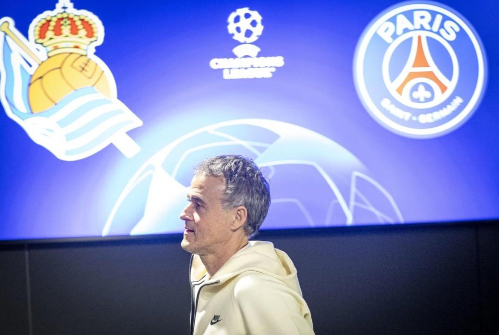 Luis Enrique spoke in the press room ahead of the Champions League round of. EFE/JavierEtxezarreta