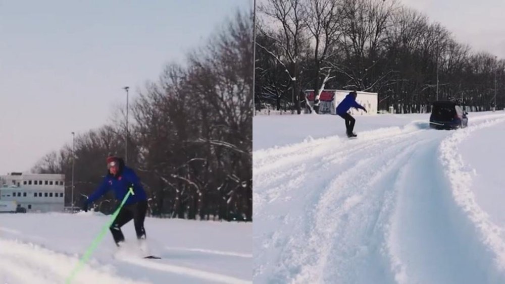Nagelsmann hizo snowboard. Capturas/dierotenbullen