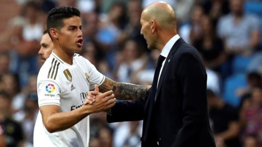 Zidane alimentó las dudas con James. EFE