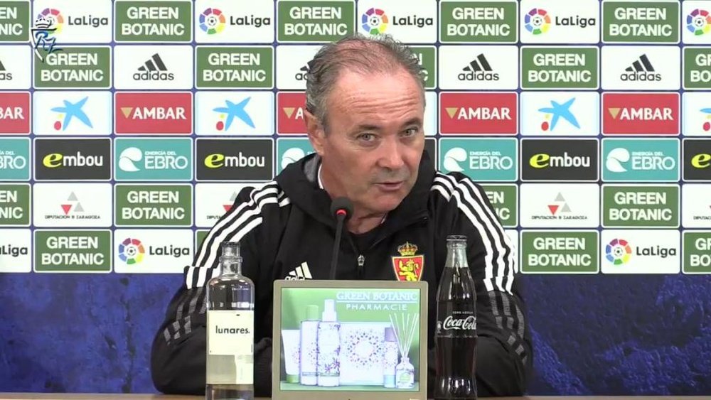 JIM habló en rueda de prensa. Captura/RealZaragoza