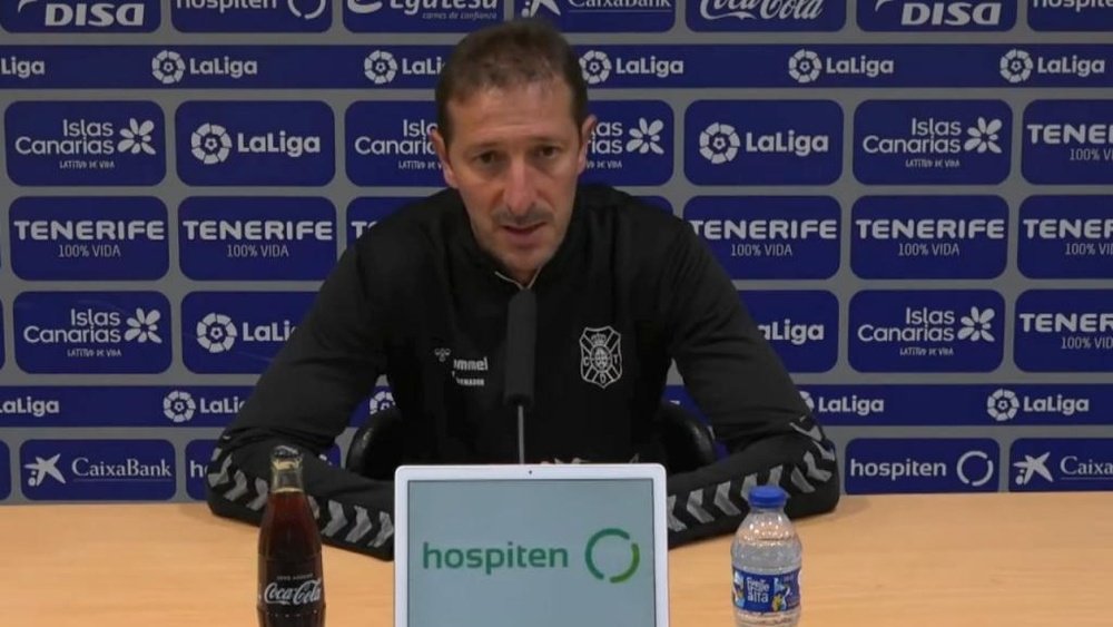 Ramis habló tras el amistoso contra el Cartagena. Captura/CDTenerife