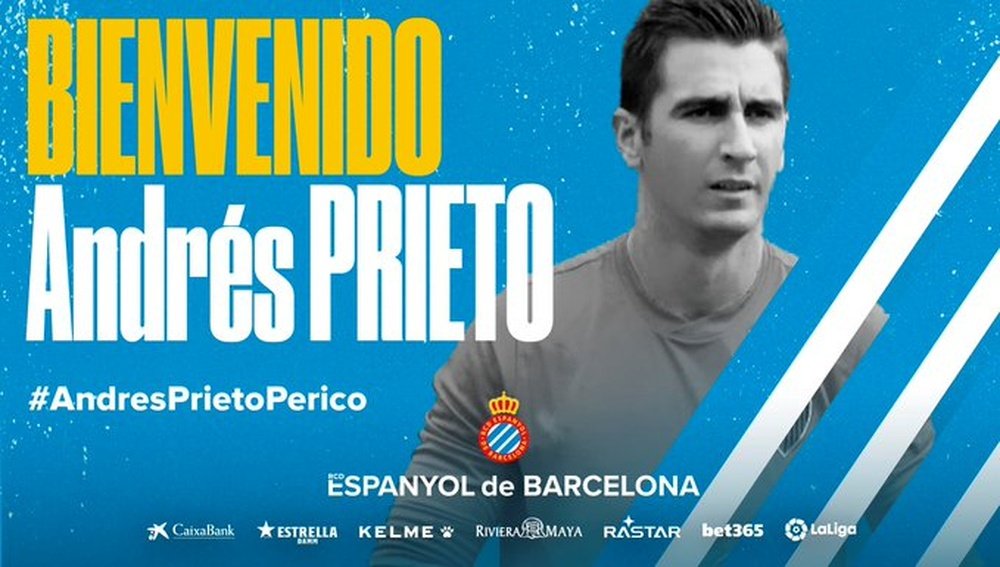 El Espanyol anunció la contratación de Andrés Prieto. RCDEspanyol