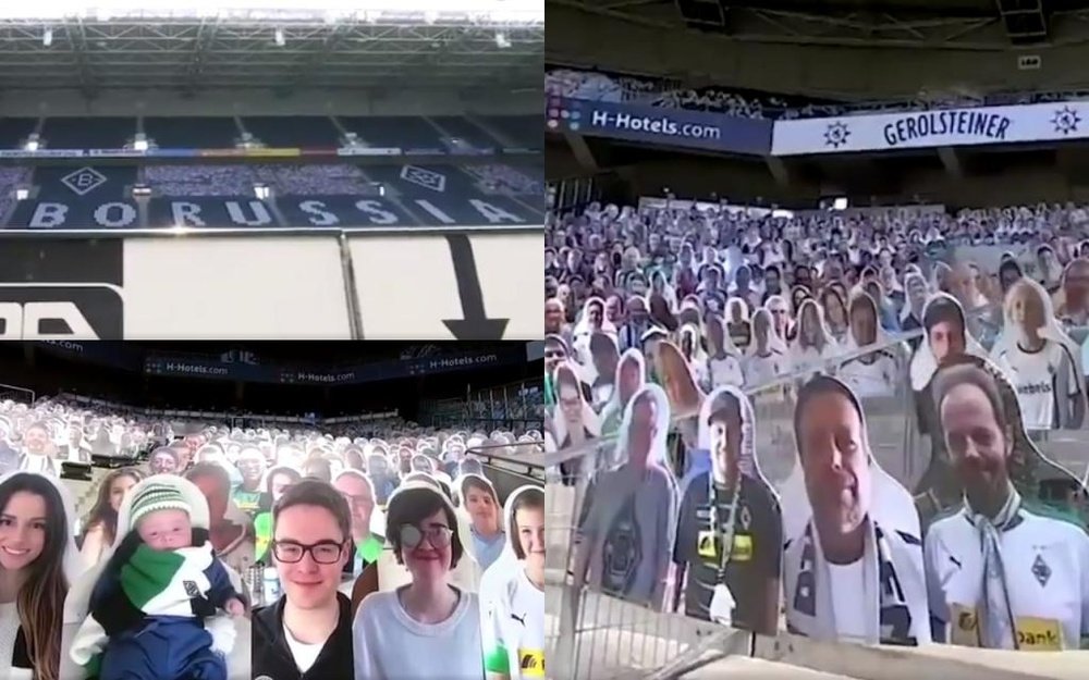 Gladbach will use photos of their fans. Screenshot/Reuters